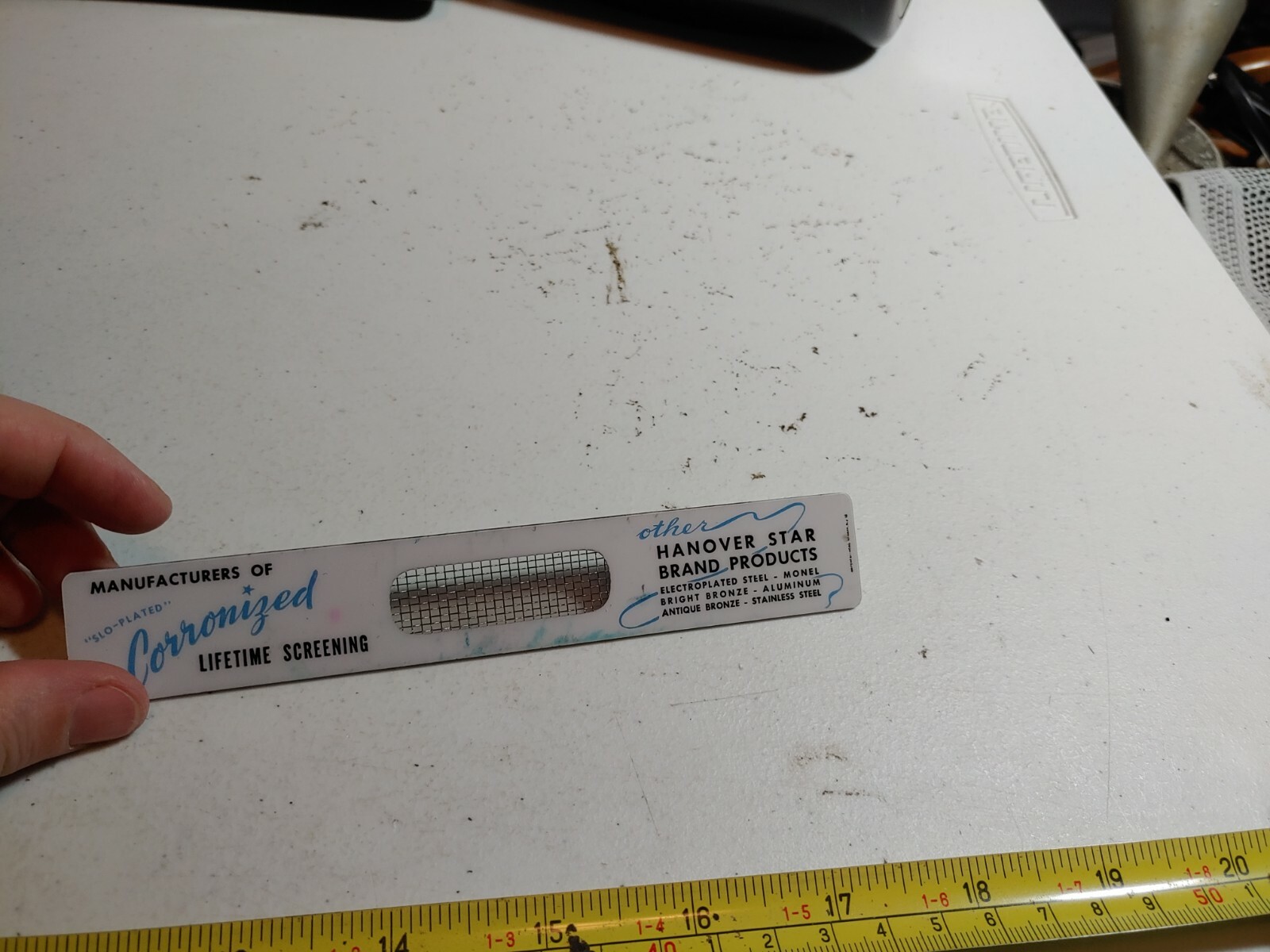 Vtg Hanover PA Wire Cloth Division Continental Copper & Steel Industries Ruler