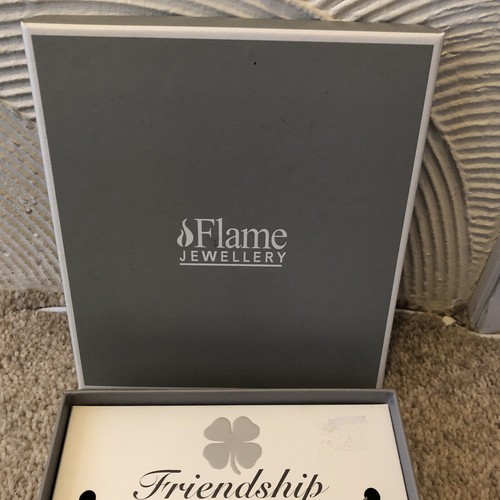Friendship Four Leaf Clover Silver Necklace - Flame Jewellery - Picture 2 of 6
