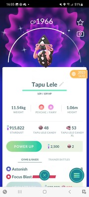 Pokemon Go Shiny Legendary Tapu Lele