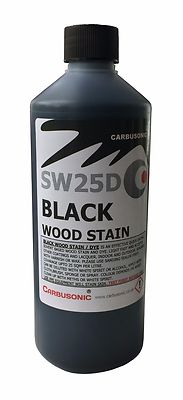 Carbusonic Schwarz Holzfarbe - Lösemittel Holzlasur 500 ml 