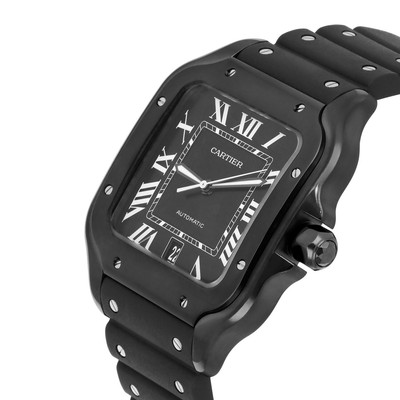 cartier santos full black