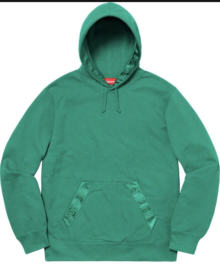 Supreme•Sweatshirt à capuche à sangle tonale•Aqua foncé•Taille Medium•Neuf avec étiquettes