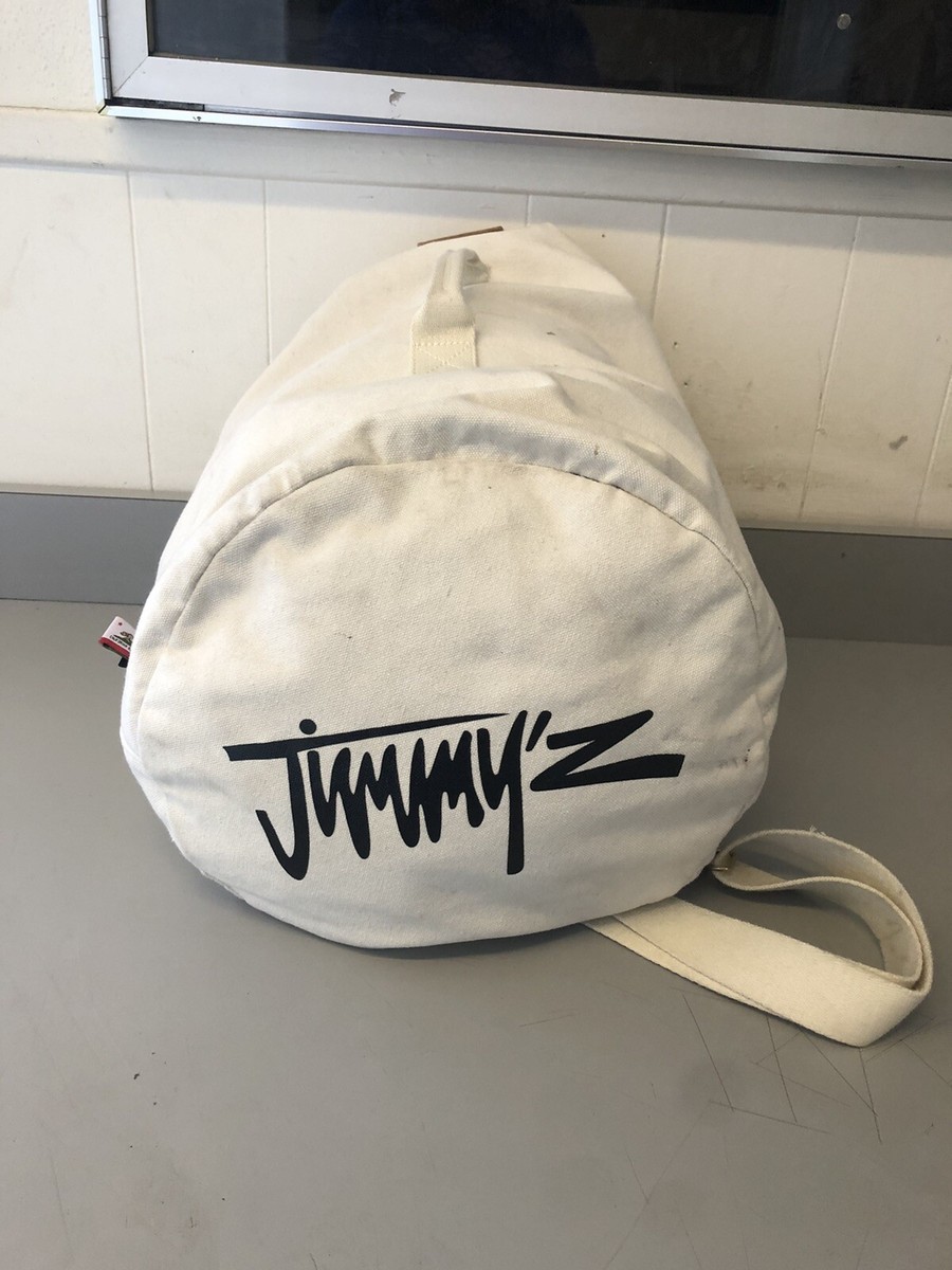 Jimmy'z Drawstring Skate Surf Skateboarding Vintage White Duffle