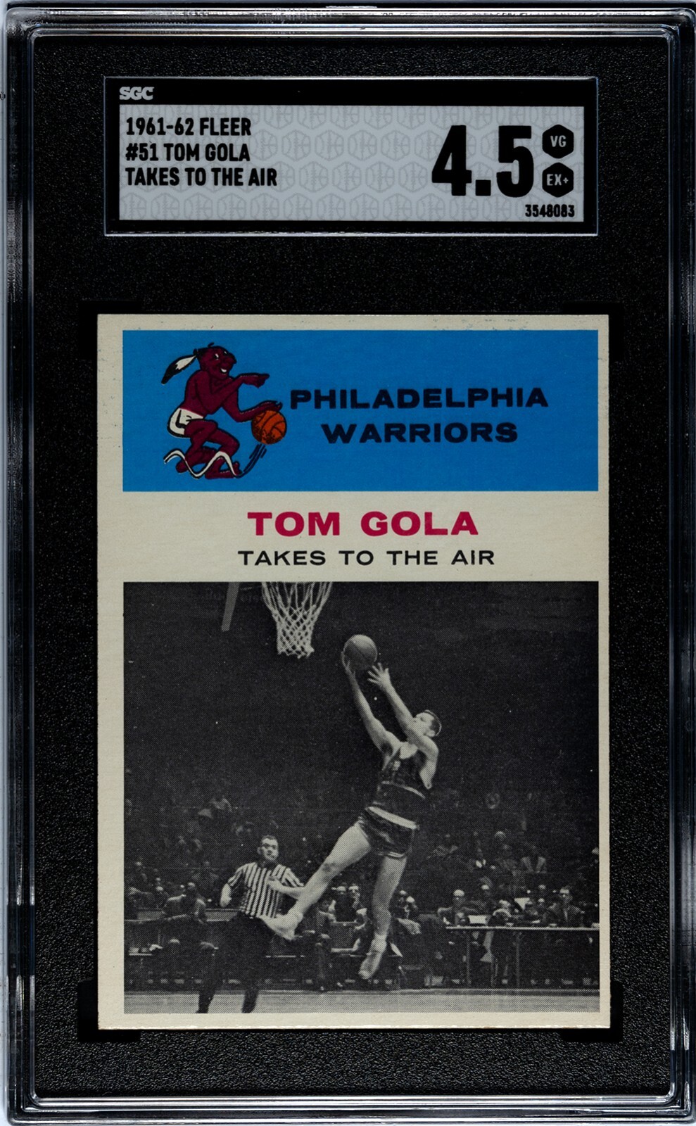 1961-62 Fleer - #51 Tom Gola SGC 4.5 VG EX+ - Certainly Under-graded Sharp **