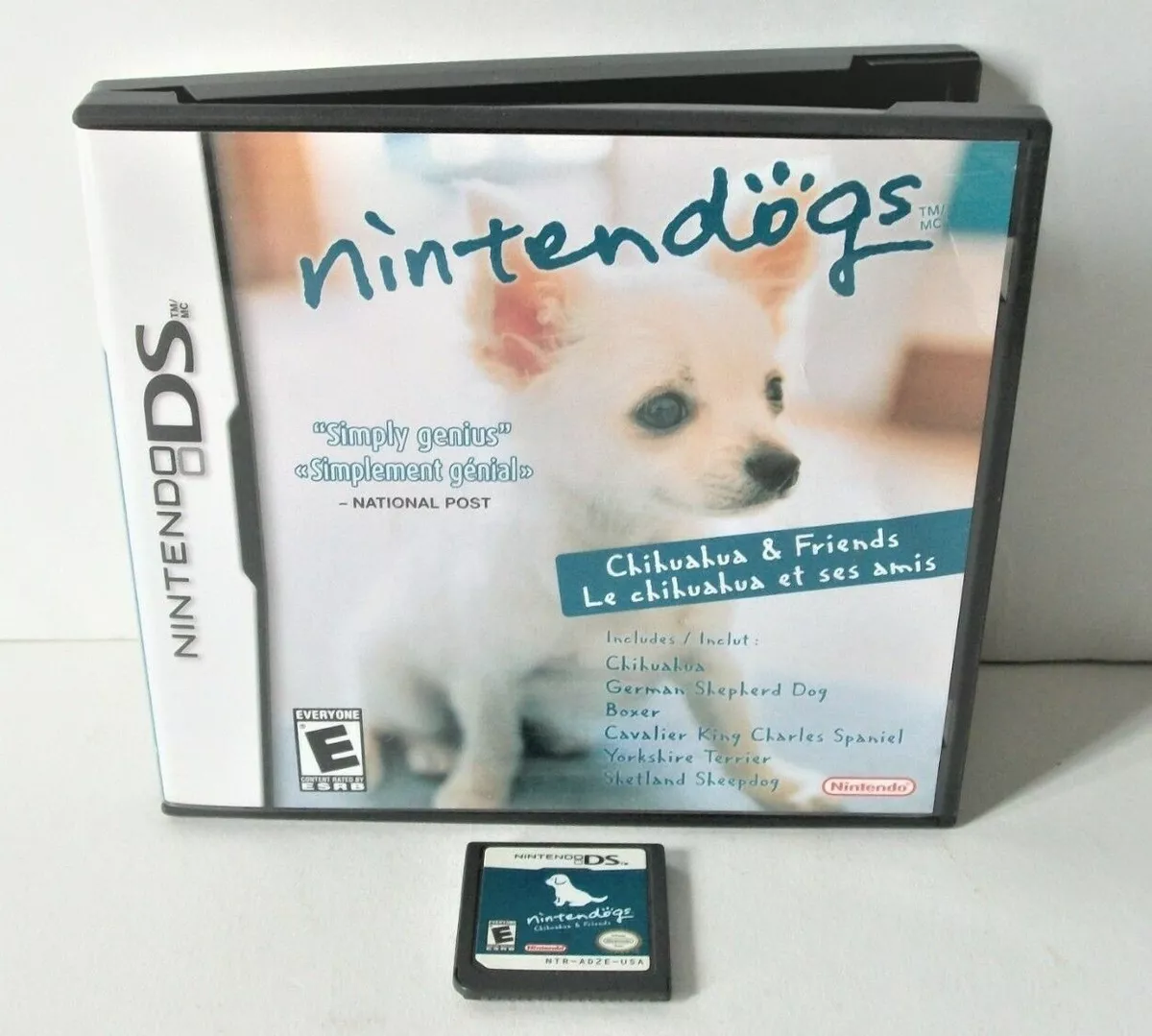 Nintendogs Chihuahua and Friends Nintendo DS Game Case Dogs Simulation DSi