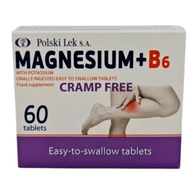 POLSKI LEK S.A. Magnesium B6 Potassium Cramp Free 60 Tablets