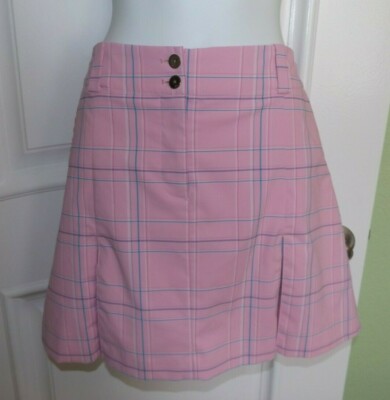 Purple Plaid Skirt Nike Nike Golf Fit Dry Skort Pleated Pink Plaid