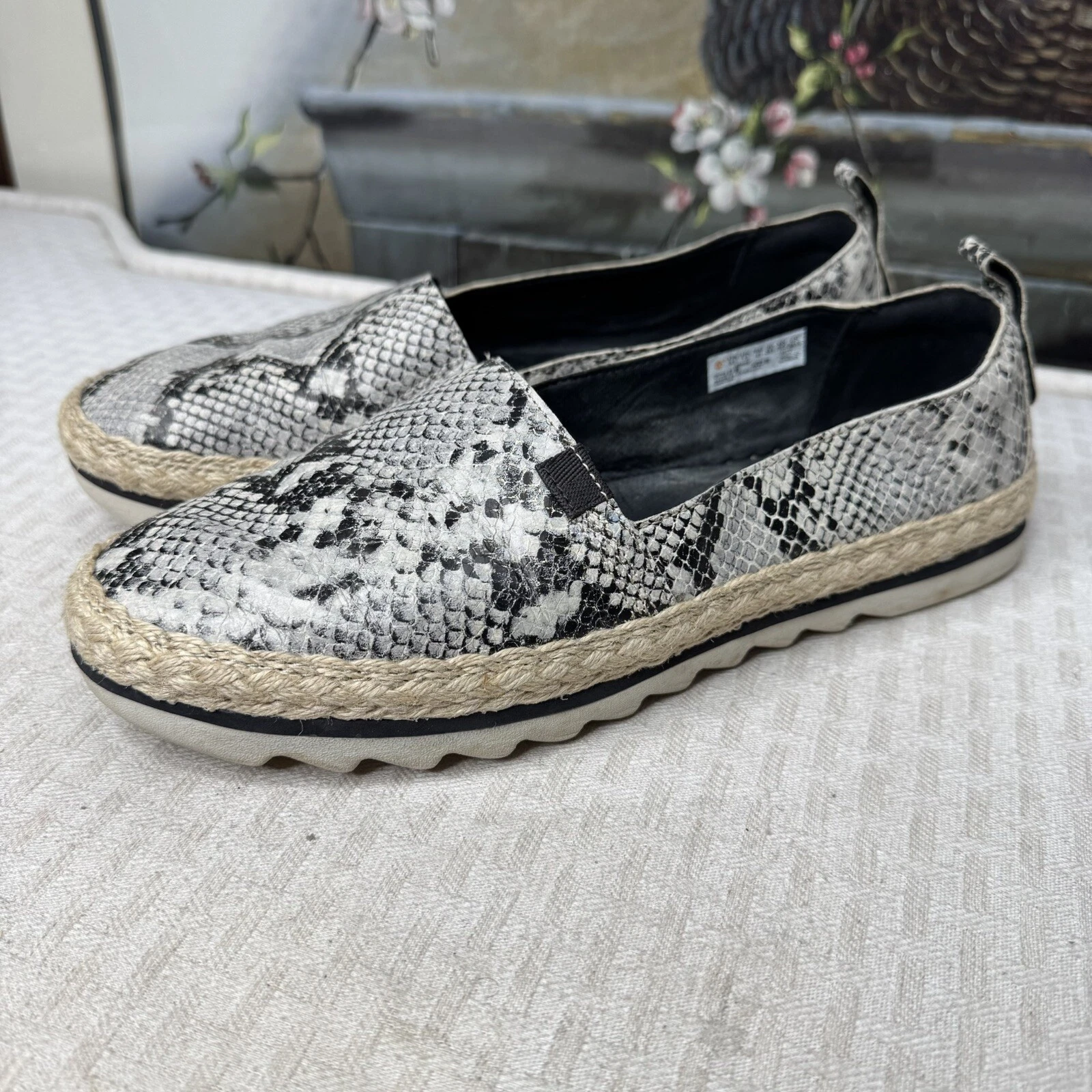 Timberland slip on ballerine donna 9 5 pelle bianco nero punta chiusa nuove