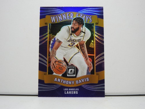 2023-24 Donruss Optic Anthony Davis Winner Stays Purple Prizm #19 Lakers