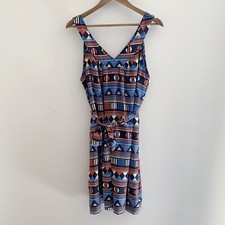 Marc by Marc Jacobs Nautical Print Sleeveless Silk Dress Large Summer Coastal