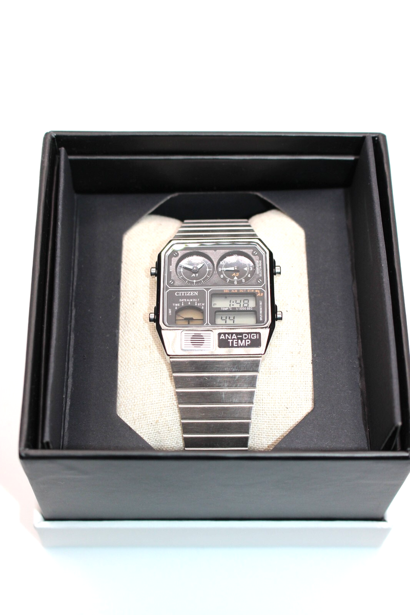 CITIZEN ANA-DIGI TEMP JG2105-93E Black Analog Digital Men Wrist
