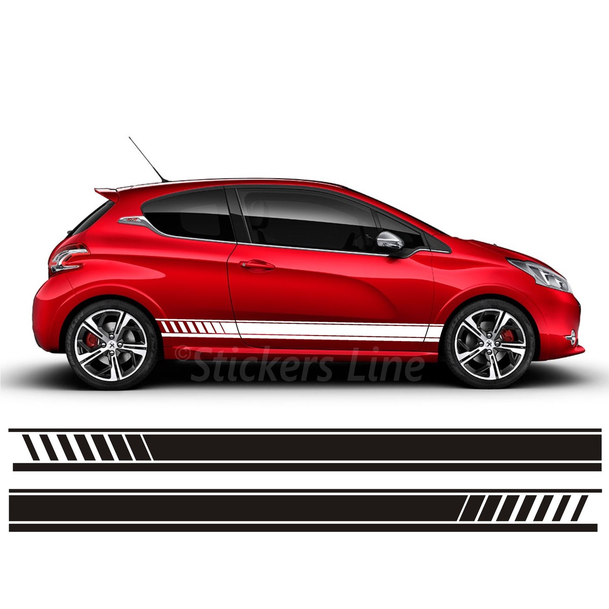 coppia adesivi sticker lancia y ypsilon Y SPORT tuning decal prespaziato,auto