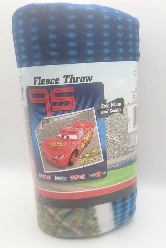 Manta suave de lana Lightning McQueen de Disney Cars 46" x 60" Foto 3 de 4