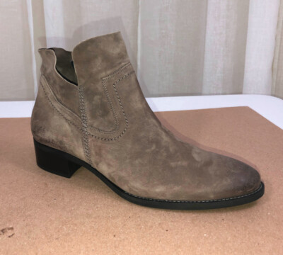 NEW PAUL GREEN Womens Taupe Suede Leather Ankle bootie/Side  display picture 1