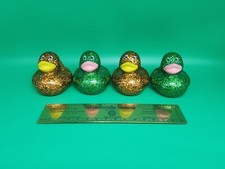 Glitter Dazzle Ducky Rubber Duck Sparkly Bath Toy Figure Lot Cruise Jeep Ducking