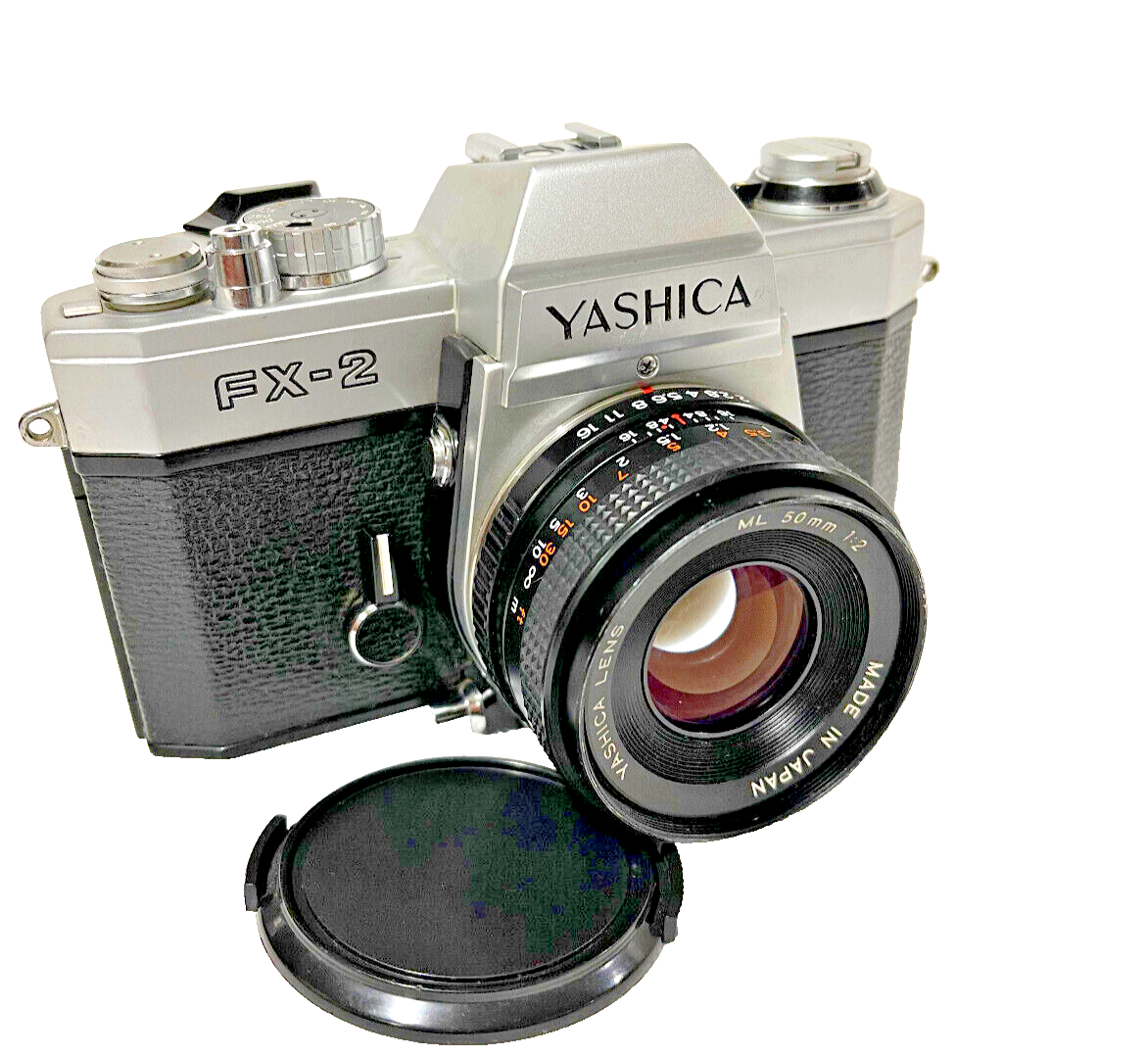 Yashica FX-2 35mm SLR Film Camera,50mm f/2 ML Lens/Shutter-Light Meter  Work,Read