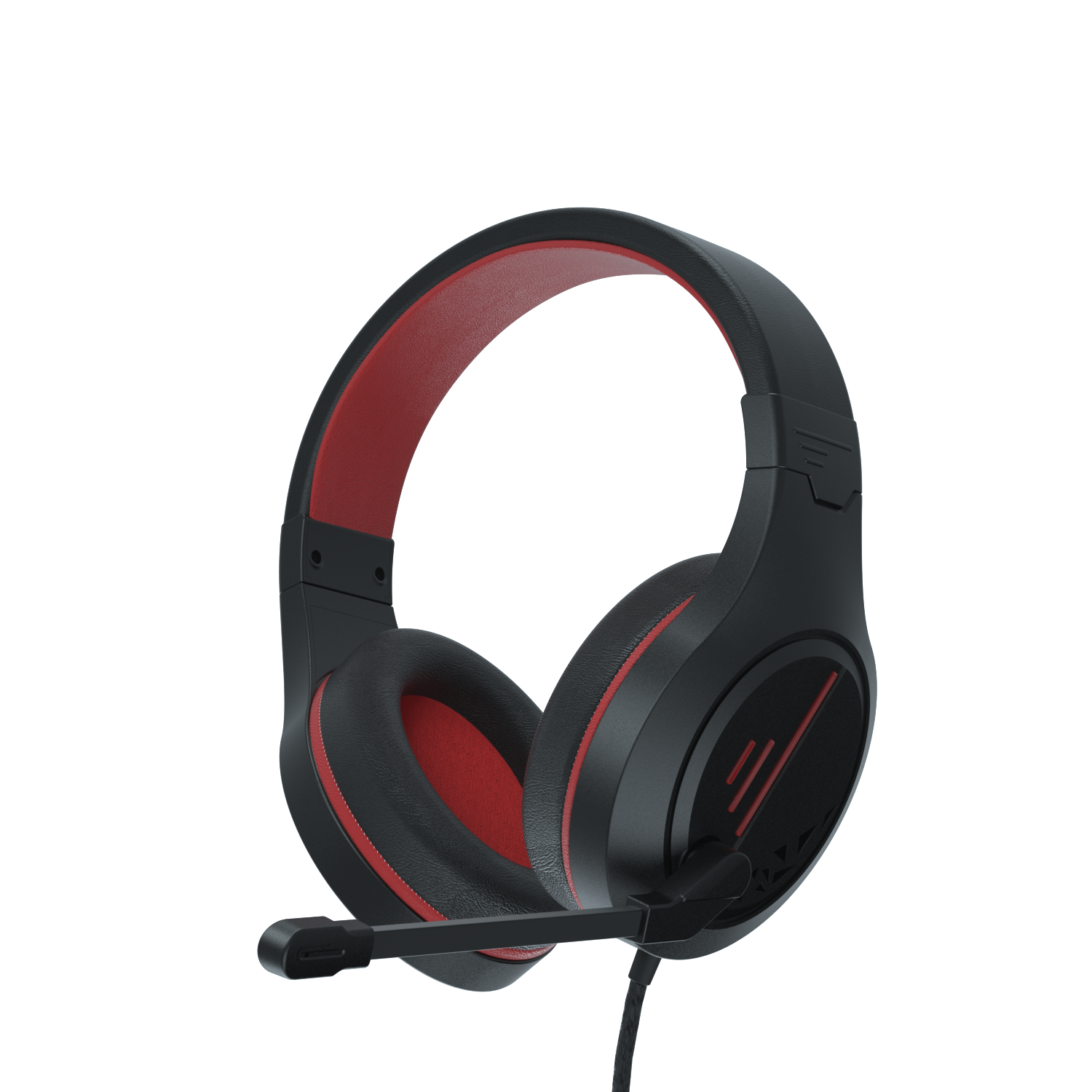 Gaming Headset Mic computer headphone For P'S4 X'box One-Red-image