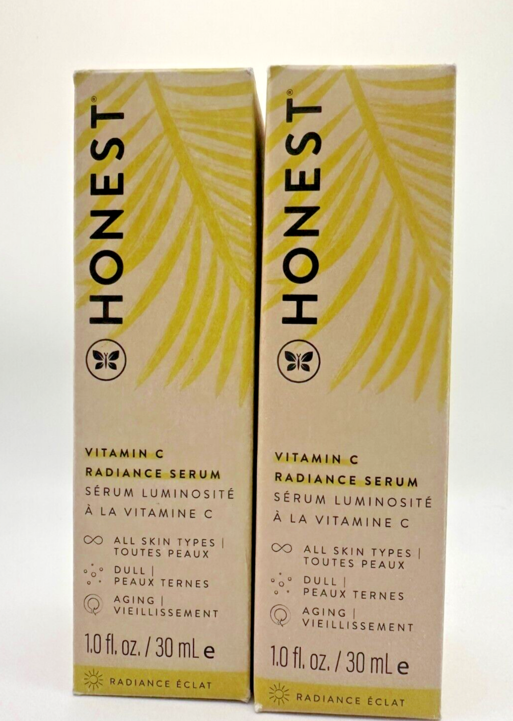 NEW! IN BOX! 2X! Honest Beauty Vitamin C Radiance Serum 1.0 oz