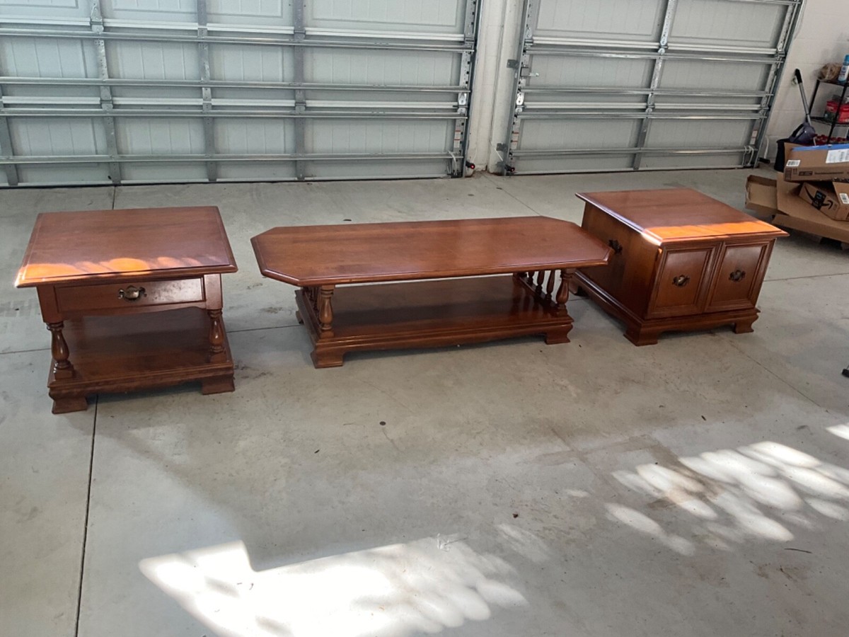 Ethan Allen vintage coffee table and end tables | eBay