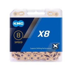 KMC X8 Gold 6/7/8 Speed Road MTB Mountain Chain Bicycle 116L For Shimano