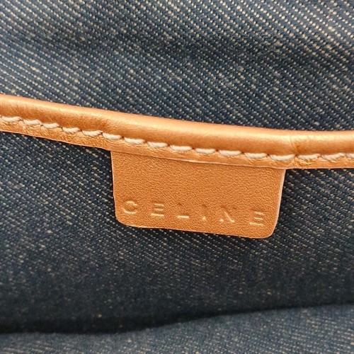 CELINE Boogie Bag Denim Macadam with Corner Wear from Japan Rare - Picture 9 of 13