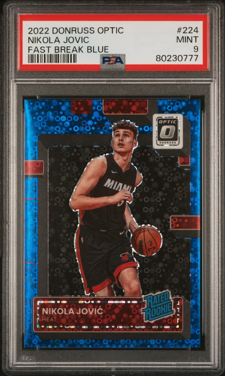 2022-23 Panini Optic Fast Break Blue /49 Rated Rookie Nikola Jovic 