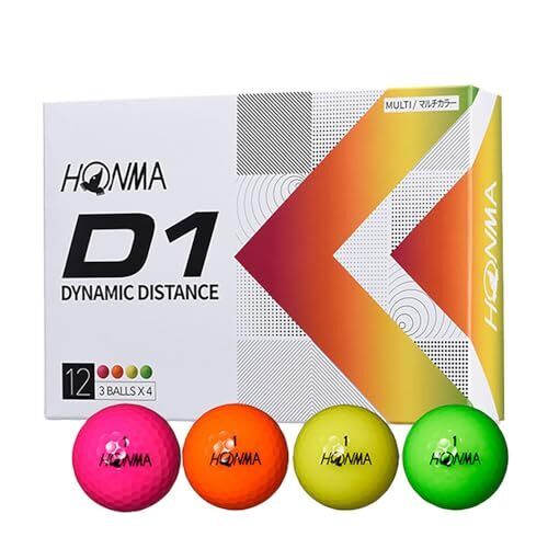 Golf Ball HONMA D1 Dynamic Distance Ball Multicolor 12 balls NEW FROM JAPAN F/S