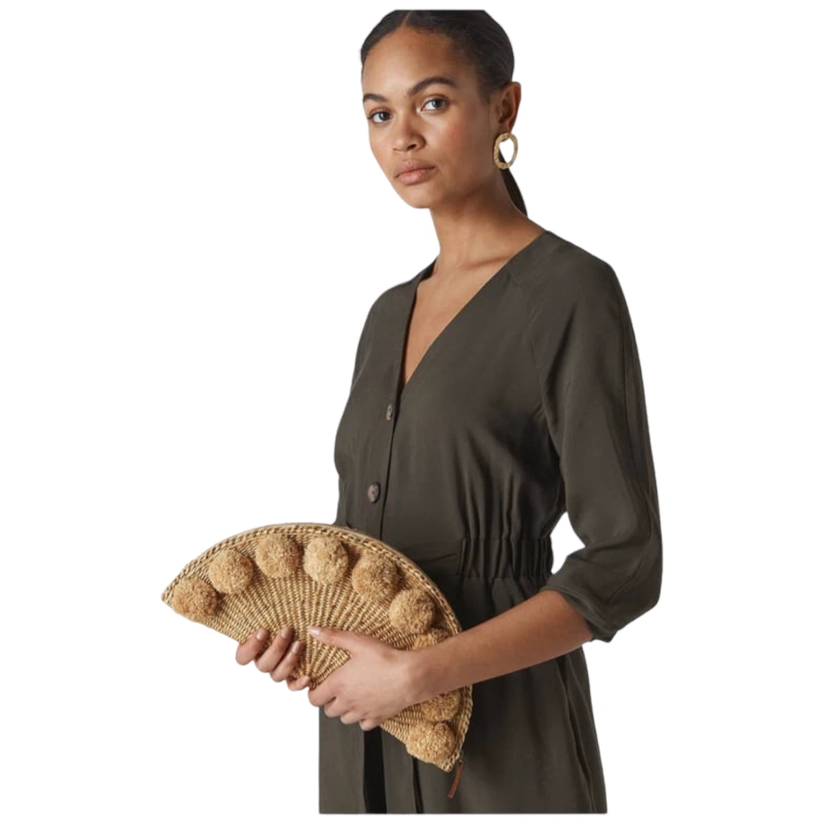 Whistles straw clutch hot sale