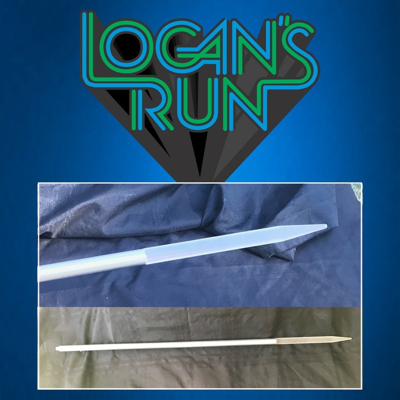 LOGAN'S RUN PROP PAIN STICK SANCTUARY STAFF WEAPON WITH WORKING LIGHT SUPER RARE