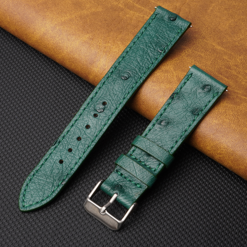Real Ostrich Leather Watch Band Men Classic Ostrich Watch Strap Quick Release - Picture 27 of 49