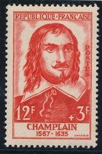 TIMBRE FRANCE 1068** Champlain  1956
