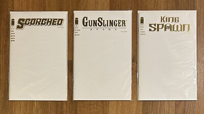 SDCC 2023 Spawn Gold Foil Blank Sketch Cover /1000 McFarlane comic SET (all 3)