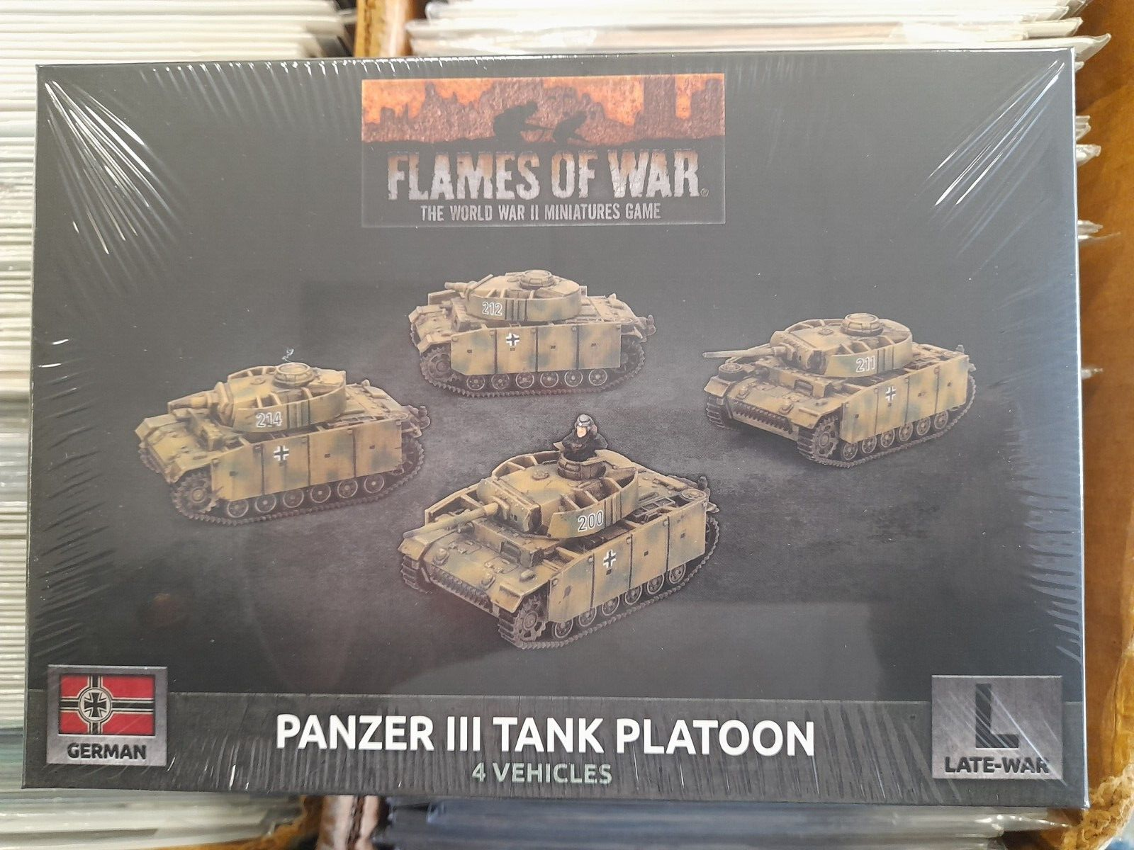 FLAMES OF WAR GERMAN PANZER III TANK PLATOON - NEW AND SEALED