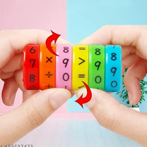 Magnetic Calculator Toy, Cylinder Number & Symbol Learning Toy for Kids,-image