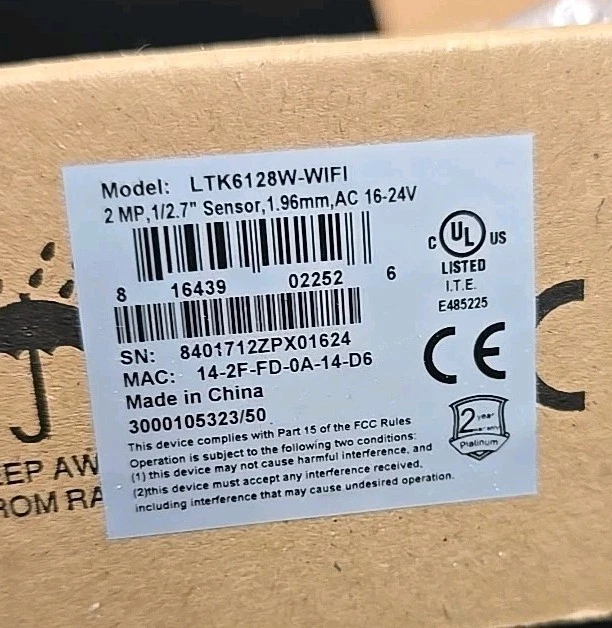 NEW! LTS LTK6128W-WIFI 2MP VIDEO DOORBELL 7" Sensor - Image 4 of 4