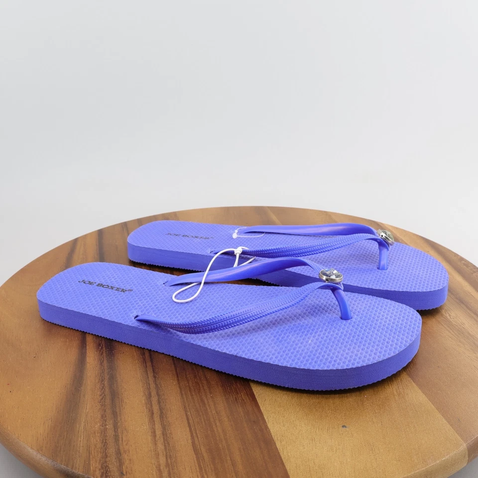 Joe Boxer Women's Mimi Blue Slippers Flip Flops Size 9/10 - Image 3 of 4