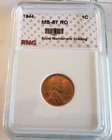 1944 Lincoln Wheat Cent Penny Stunning Red BU Uncirculated MS67 CERTIFIED