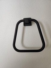 Stainless Steel Towel Ring Matte Black Wall Mount Holder for Bathroom Kitchen