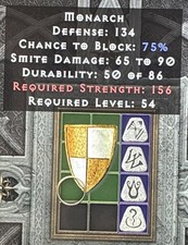 Diablo 2 Resurrected ROTW LADDER Softcore S13 UNMADE White Spirit Monarch Set