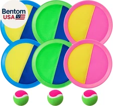 Beach Games - Kids Toys - Outdoor Games for Kids, Toss and Catch Ball Set with 6