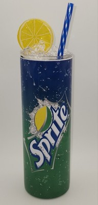 Sprite Tumbler 20 OZ STAINLESS STEEL With Lid And Straw