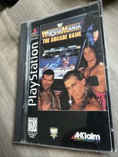 WWF Wrestlemania The Arcade Game Long Box PS1 + Registration Card Complete