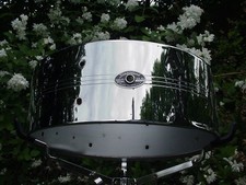 1970s 5x14  Slingerland chrome over brass Gene Krupa COB snare drum shell 148492
