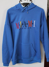 BLUE "MIAMI FLORIDA" HOODED SWEATSHIRT SZ: S