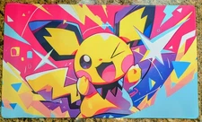 Pichu CCG Playmat - Voltage Card Mat - Pokemon Pichu TCG Playmat 24x14 Brand New