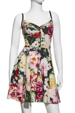 Dolce & Gabbana Multicolored Floral Poplin Dress