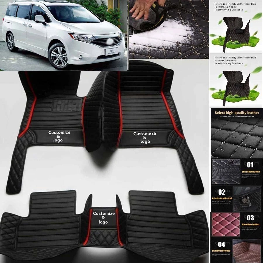 For Nissan Quest Car Floor Mats Custom Waterproof All Weather Cargo Liner Carpet - Изображение 2 из 4