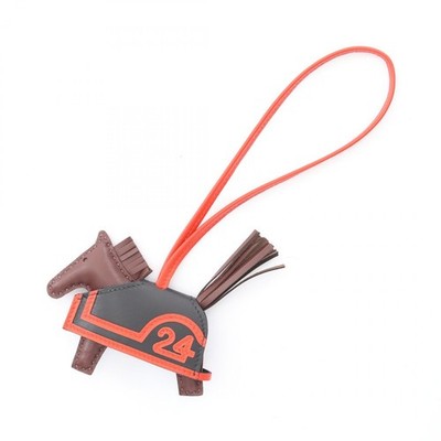 HERMES Rodeo PM Robeo Coeur Taschenanhänger Agneau milo Swift Leder Capucine ...