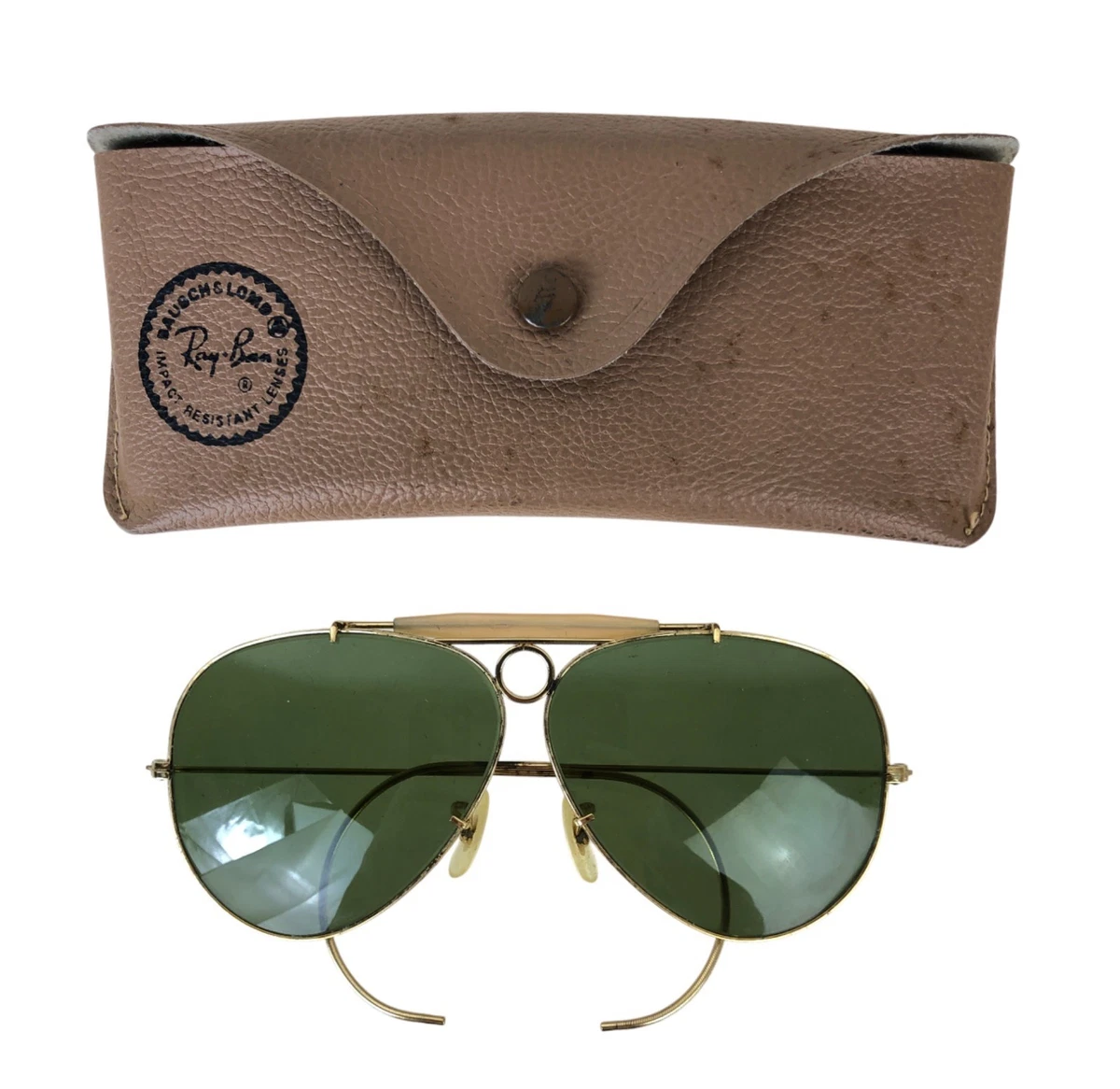 70s Ray-Ban B&L社製 レイバン アビエーター アンバーマチック 70s Ray-Ban Ambermatic B&L Aviator Shooter Sunglasses – THE END