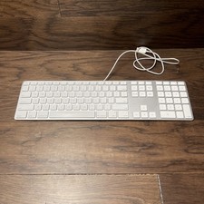 Apple A1243 Aluminum Wired Keyboard MB110LL/A  Full Size, Slim, Mac, Genuine OEM
